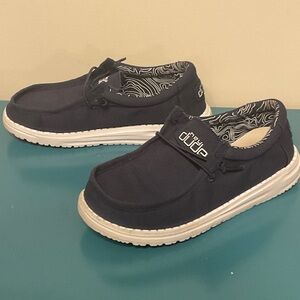 Hey Dude Kids Dark Blue Moccasins